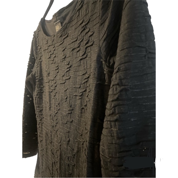 A/X Armani MiNi Dress Size Small Women Textured 3/4 Sleeve Black Cocktail - Picture 9 of 16